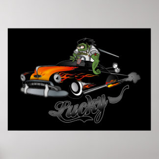 "Lucky" Lead Sled Art Poster
