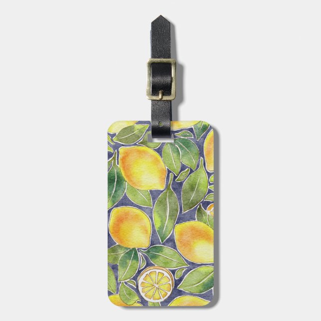 Lucky Lemon Luggage Tag (Front Vertical)