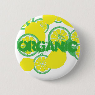 Lucky Lemons Organic Funky Button Pin
