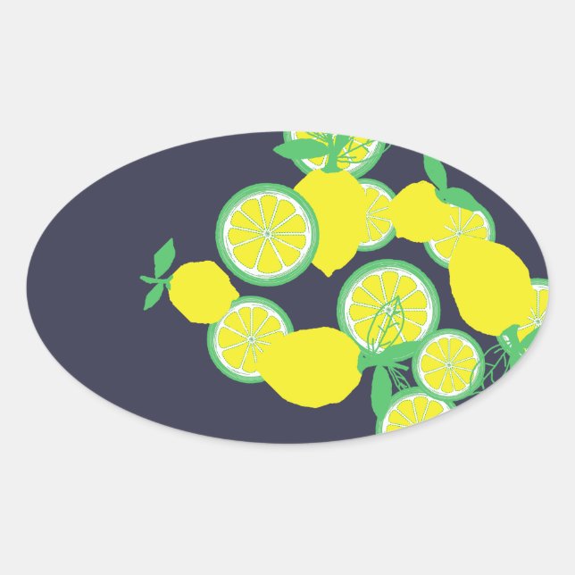 Lucky Lemons Organic Funky Sticker (Front)