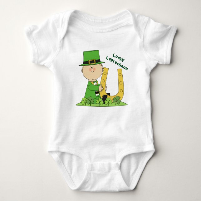 Lucky Leprechaun Baby Bodysuit (Front)