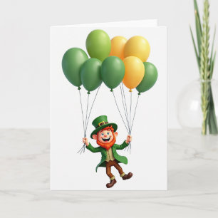 Lucky Leprechaun Balloons Card
