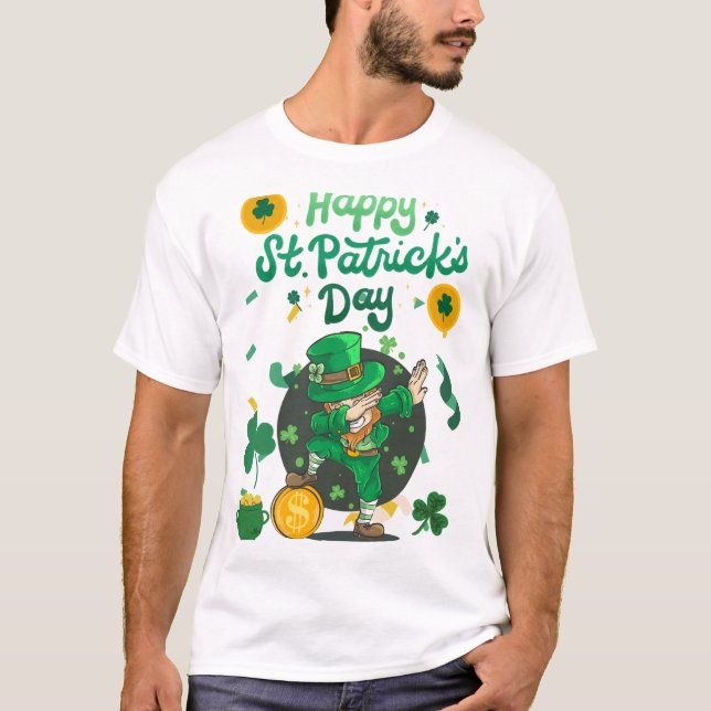 "Lucky Leprechaun Bow – St. Patrick’s Day Tee" T-Shirt (Front)