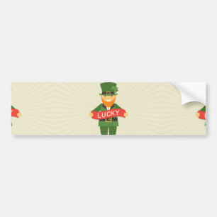 lucky leprechaun bumper sticker