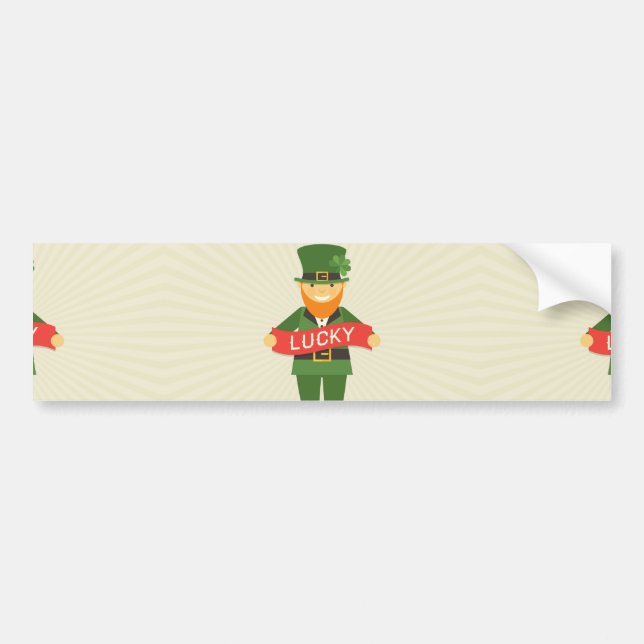 lucky leprechaun bumper sticker (Front)