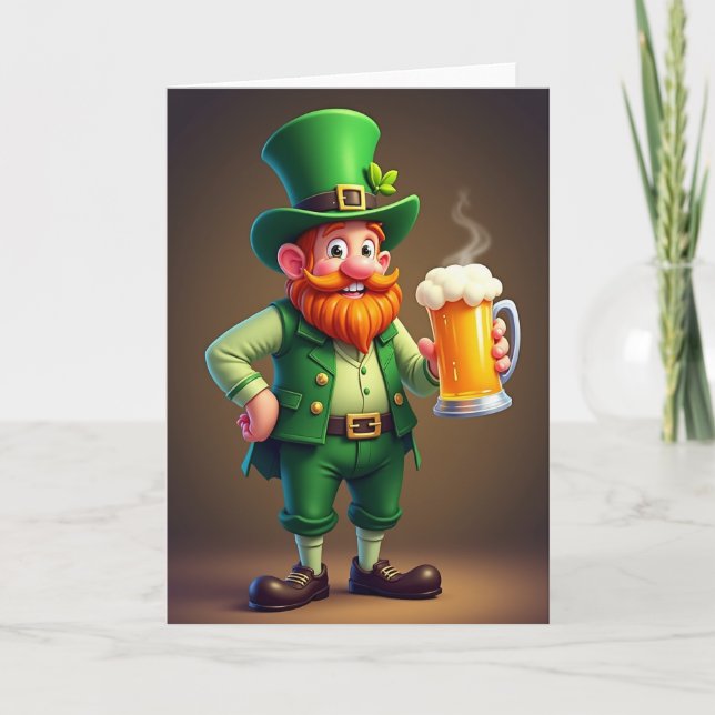 Lucky Leprechaun Cheers Card (Front)