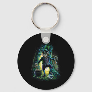 Lucky Leprechaun Funny St. Patricks Day Horror Vin Key Ring