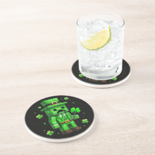 Lucky Leprechaun Funny St Patrick's Day Video Game Coaster
