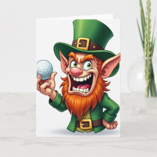 Lucky Leprechaun Golf Ball Card