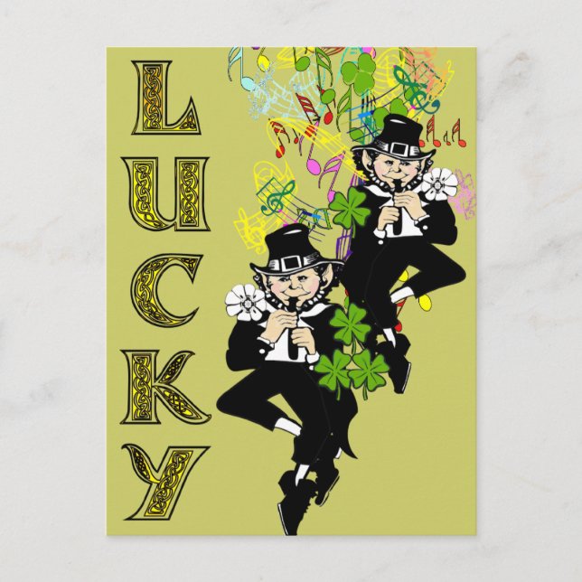 Lucky Leprechaun Postcard (Front)
