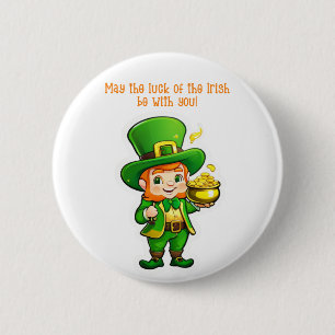 Lucky Leprechaun’s Treasure 6 Cm Round Badge