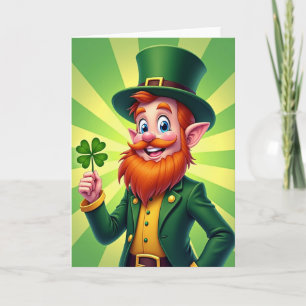 Lucky Leprechaun Striped Card