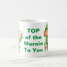 Lucky Leprechaun Top of the Mornin Coffee Mug