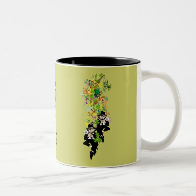 Lucky Leprechaun Two-Tone Coffee Mug (Right)