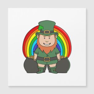 Lucky Leprechaun with Rainbow Pot of Gold
