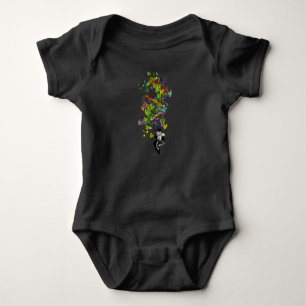 Lucky Leprechaun With Shamrocks Baby Bodysuit
