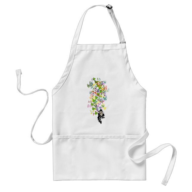 Lucky Leprechaun With Shamrocks Standard Apron (Front)