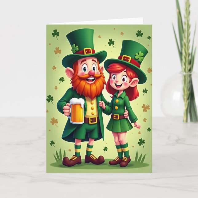 Lucky Leprechauns Celebration Card (Front)