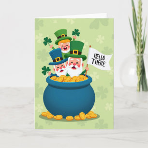 Lucky Leprechauns Hello There Card