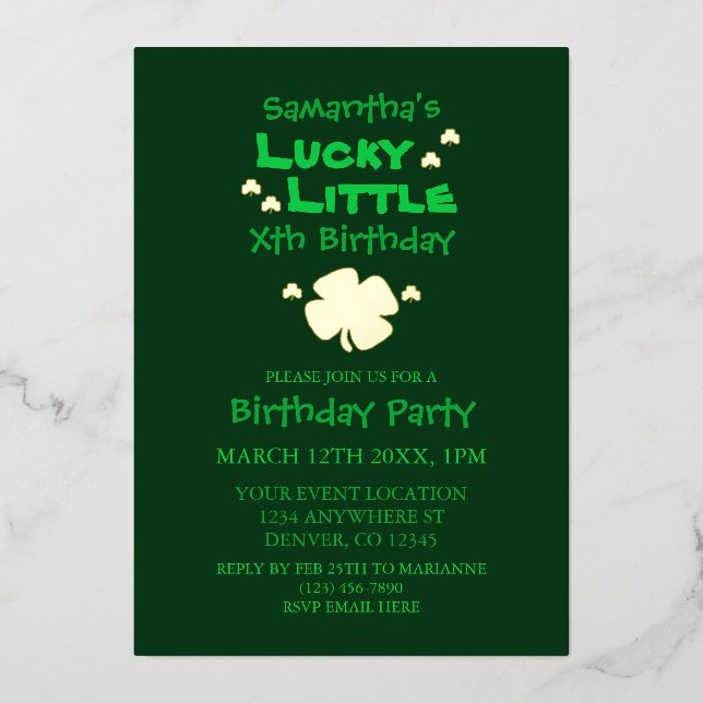 Lucky Little Birthday (Front)