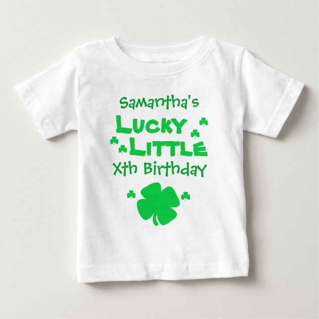 Lucky Little Birthday Baby T-Shirt (Front)