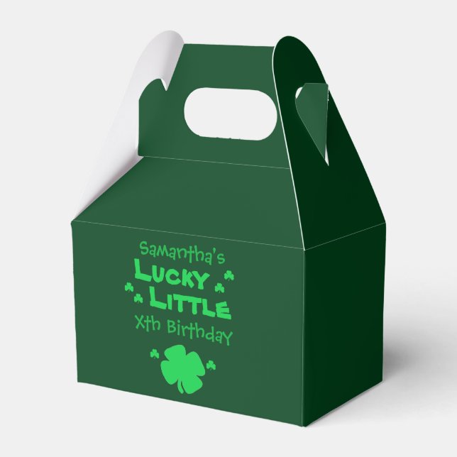 Lucky Little Birthday Favour Box (Front Side)