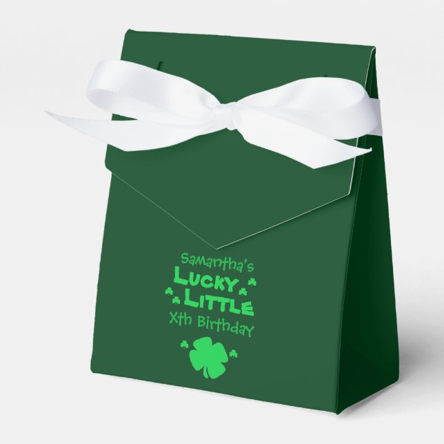 Lucky Little Birthday Favour Box (Front Side)