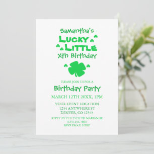 Lucky Little Birthday Invitation