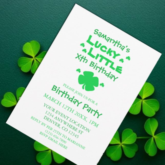 Lucky Little Birthday Invitation (Creator Uploaded)