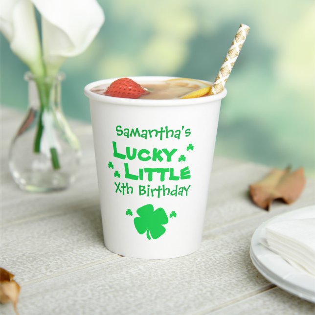 Lucky Little Birthday Paper Cups (Insitu)