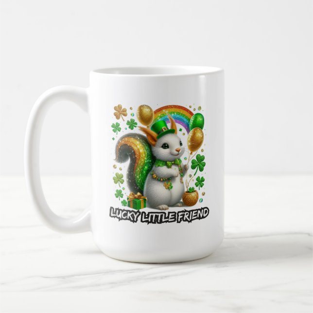 Lucky Little Friend Squirrel Coffee Mug (Left)