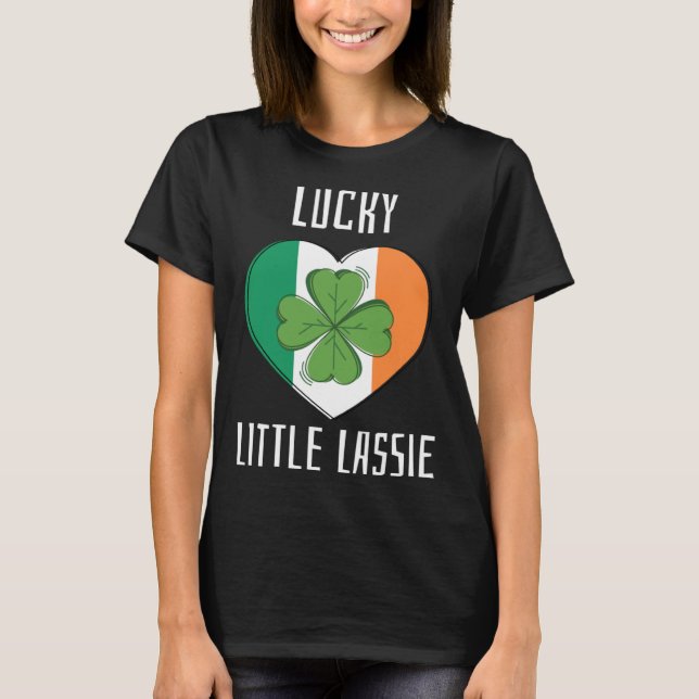 Lucky Little Lassie Teacher St Patrick's Day Party T-Shirt (Front)