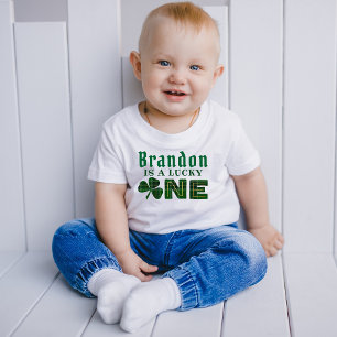 Lucky Little Shamrock 1st Birthday Baby T-Shirt
