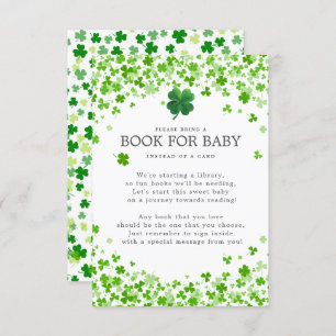 Lucky Little Shamrock Baby Shower Book for Baby En Enclosure Card