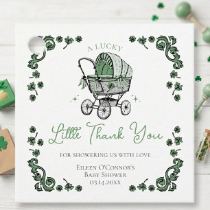Lucky Little Shamrock St Patricks Baby Shower Favour Tags