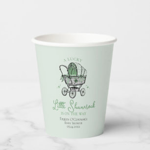 Lucky Little Shamrock St Patricks Baby Shower Paper Cups