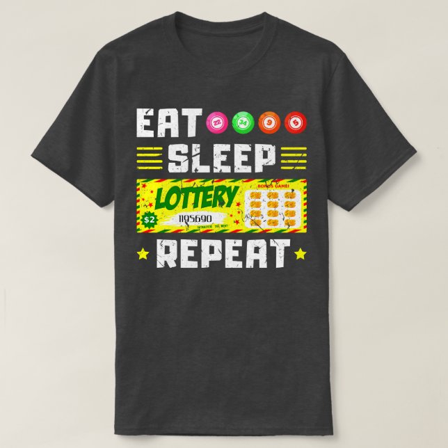 Lucky Lottery Ticket Lotto T-Shirt (Design Front)