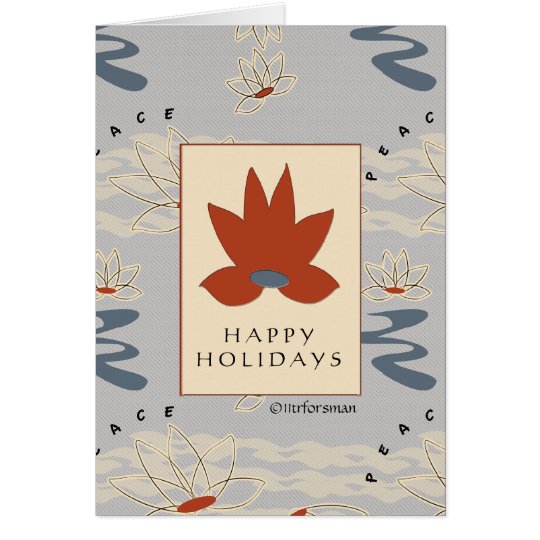 Lucky Lotus Peace card Card
