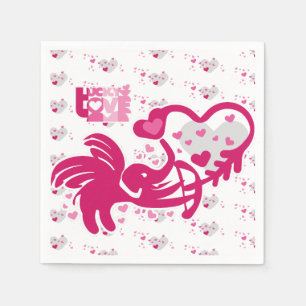 LUCKY LOVE ELEPHANT CUPID ELEPHANT BY MASANSER NAPKIN