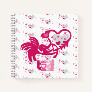 LUCKY LOVE ELEPHANT CUPID ELEPHANT BY MASANSER NOTEBOOK