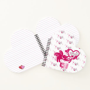 LUCKY LOVE ELEPHANT CUPID ELEPHANT BY MASANSER NOTEBOOK