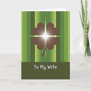 Lucky Love To My Wife Card