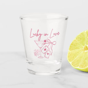 Lucky Love Vegas Casino Bachelorette Bridal Party Shot Glass