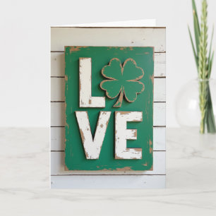 Lucky Love Wooden Sign Card