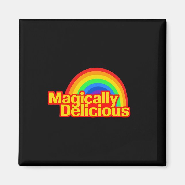 Lucky Magically Delicious St. Patricks Day Rainbow Magnet (Front)