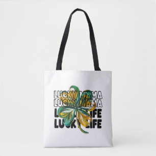 Lucky Mama Lucky Life St. Patrick’s Day Shamrock Tote Bag