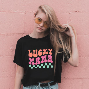 Lucky MAMA , retro font typography T-Shirt