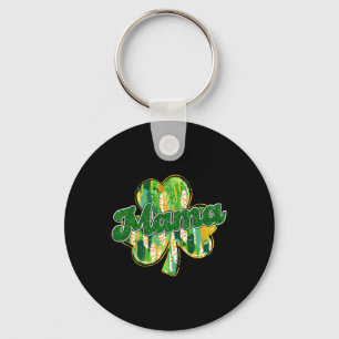 Lucky Mama St Patricks Day Irish Mum Shamrock Clov Key Ring