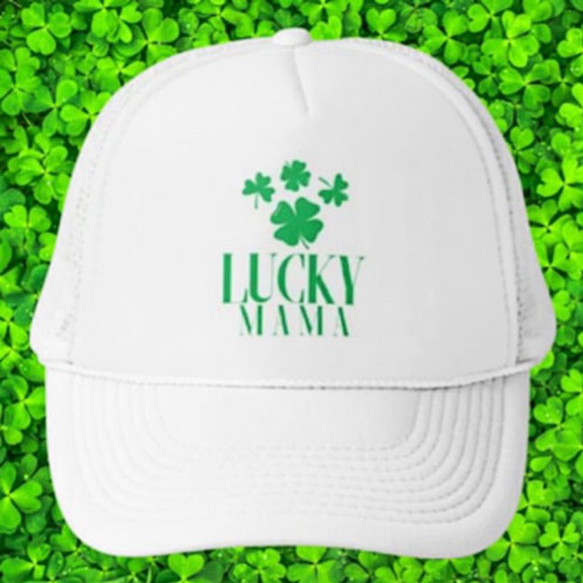 Lucky Mama Trucker Hat – Clover Cutie Vibes (Creator Uploaded)