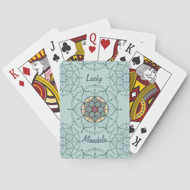 Lucky Mandala Custom Playing Cards (Back)